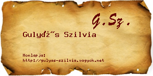 Gulyás Szilvia névjegykártya
