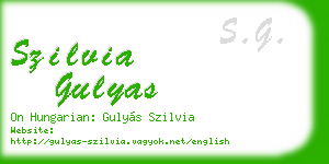 szilvia gulyas business card